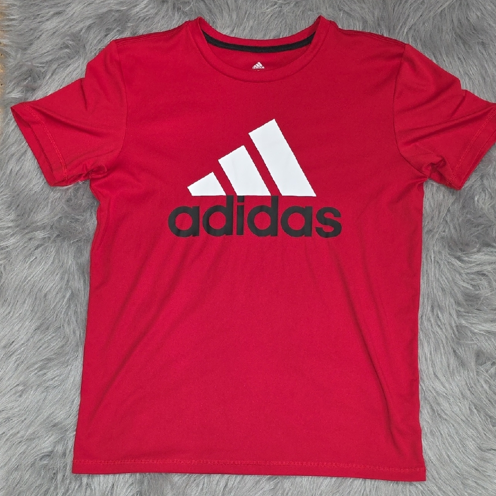 Adidas Kids Red Tee with Logo